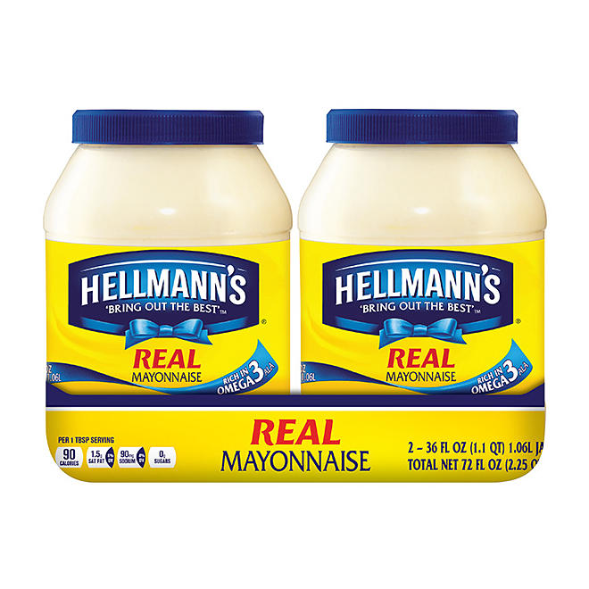 Hellmann's Real Mayonnaise (36 oz., 2 pk.)