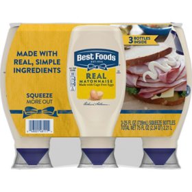 Best Foods Real Mayonnaise 25 oz., 3 pk.