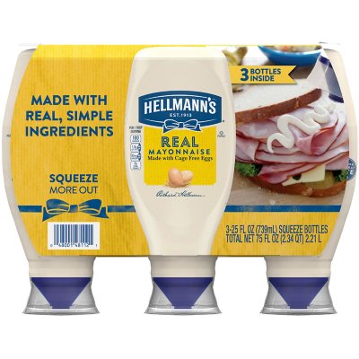 UPC 048001481121 product image for Hellmann's Real Mayonnaise (25 oz, 3 pk.) | upcitemdb.com