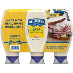 Hellmann's Real Mayonnaise 25 oz., 3 pk.