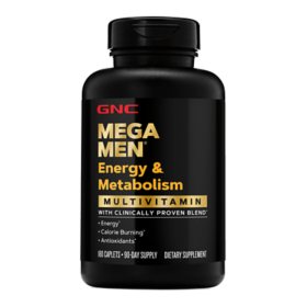 GNC Mega Men Energy & Metabolism Multivitamin Caplets 180 ct.