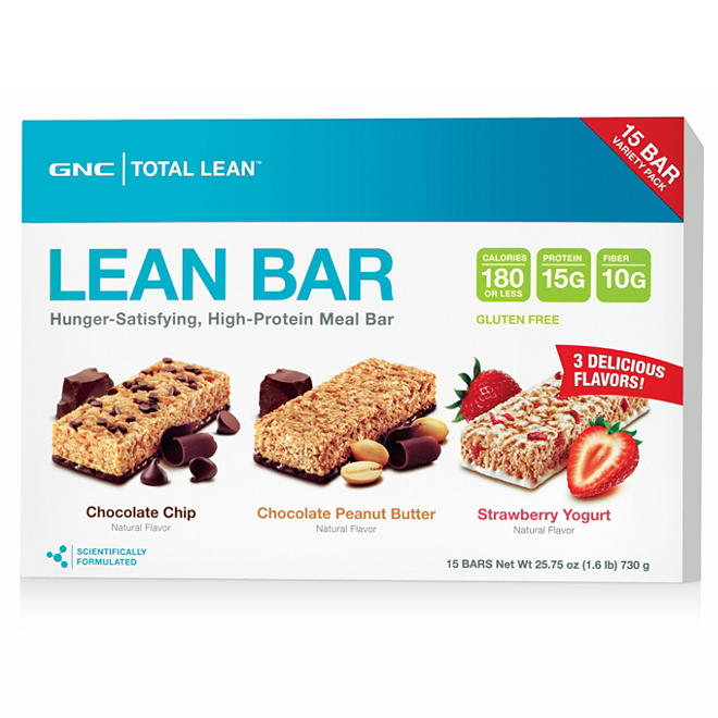 GNC Total Lean Protein Bar Variety Pack, 15 ct.