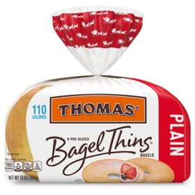 Thomas Plain Bagel Thins 8 ct., 13 oz.