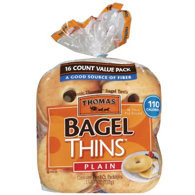 Thomas' Plain Bagel Thins - 16 Ct. - Sam's Club