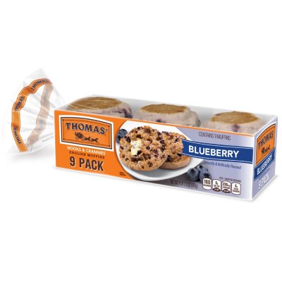 Thomas Blueberry English Muffins 9 Ct Sam S Club