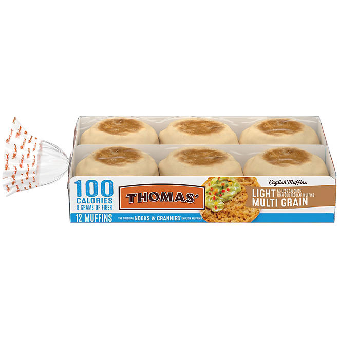 Thomas' Light Multi-Grain English Muffins (24 oz., 12 ct.)