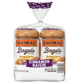 Thomas' Cinnamon Raisin Bagels 6 ct., 2 pk.