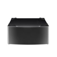 LG - Laundry Pedestal - WDP4K Black Stainless Steel