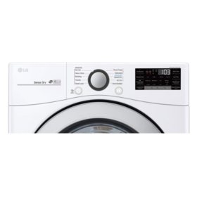 Lg Dle3500w 7 4 Cu Ft Ultra Large Capacity Smart Wi Fi Enabled Electric Dryer White Sam S Club