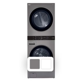 LG Single Unit Washtower, Choose Color - 4.5 Cu. Ft. Front Load Washer & 7.4 Cu. Ft Electric Dryer