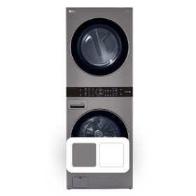 LG Single Unit Washtower (Choose Color) - 4.5 Cu. Ft. Front Load Washer & 7.4 Cu. Ft Electric Dryer