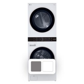 LG Single Unit Washtower, Choose Color - 4.5 Cu. Ft. Front Load Washer & 7.4 Cu. Ft Electric Dryer