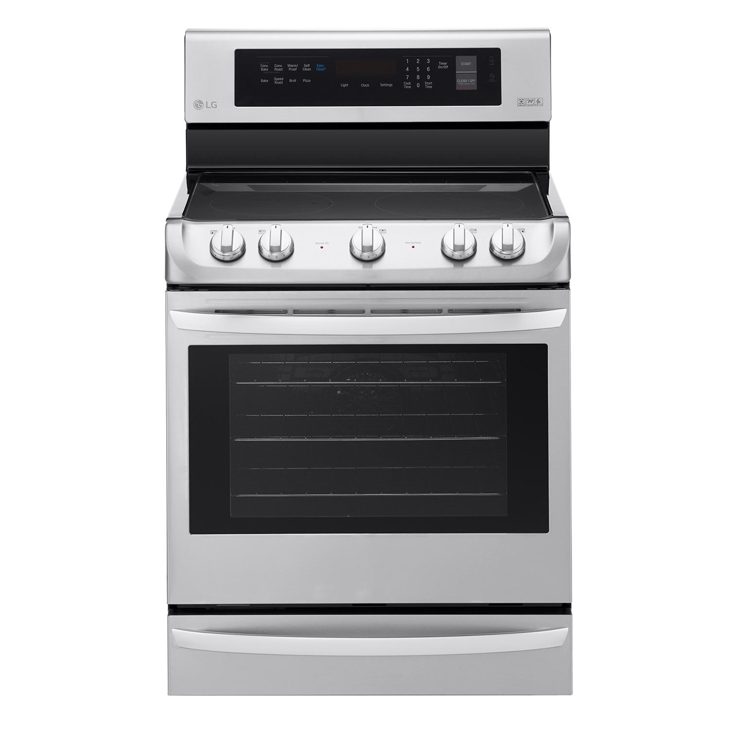 LG 6.3 cu. ft. Electric Single-Oven Range with ProBake Convection and EasyClean LRE4213ST in Stainless Steel Finish