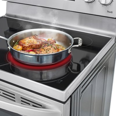 6.3 cu ft. Smart Wi-Fi Enabled True Convection InstaView®  Electric Range with Air Fry : Appliances