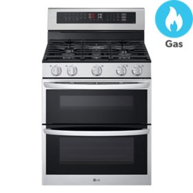  LG 6.9 cu. ft. Gas Double Oven Freestanding Range with ProBake Convection