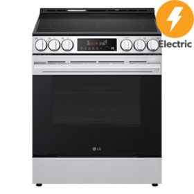 LG 6.3 cu. ft. Smart Electric Single Oven Slide-in Range with New Handle and Printproof® Stainless Steel