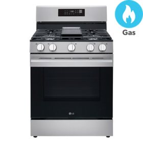 LG 6.3 cu. ft. Smart Gas Single Oven Free-Standing Range with New Handle
