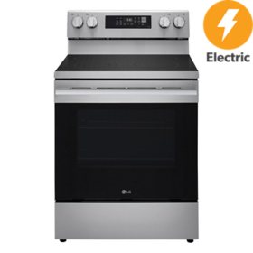 LG 6.3 cu. ft. Electric Single Oven Free-Standing Range with ProBake Convection® Stainless Steel and New Handle