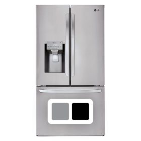 LG 26 cu ft Capacity Smart Wi-Fi Enabled French Door Refrigerator  LFXS26973S  - (Choose Color)