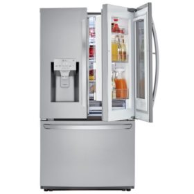 Lg 22 Cu Ft French Door Refrigerator With Instaview Door In Door