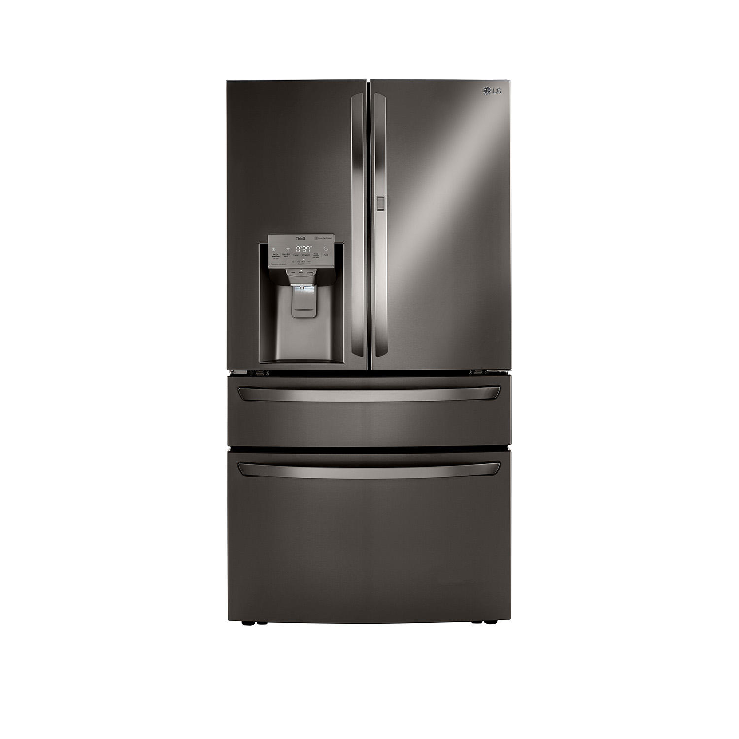 LG 30 Cu Ft French Door Refrigerator with Craft Ice Maker (Black Stainless Steel)