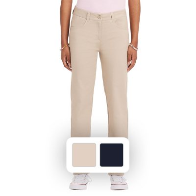 Khaki Stretchy School Uniform Skinny Pants (Plus Sizes Available) –