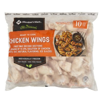 Member's Mark Ready to Cook Chicken Wings, Frozen (10 lbs