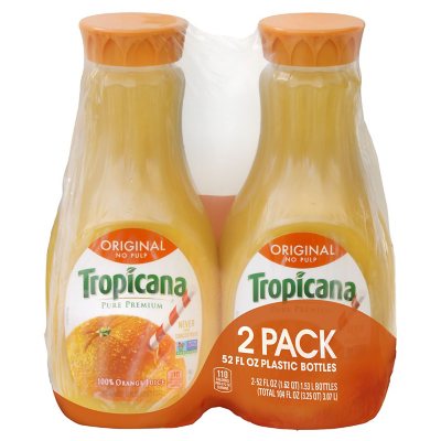 Tropicana® No Pulp Pure Premium Orange Juice 12 fl. oz. - 12/Case