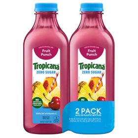 Tropicana Zero Sugar Fruit Punch, 46 fl. oz., 2 pk.