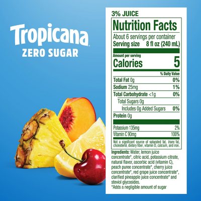 Tropicana Zero Sugar Fruit Punch, 46 fl. oz., 2 pk. - Sam's Club
