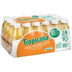 Tropicana 100 Orange Juice 10 Oz 24 Pk Sams Club