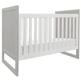 Baby Mod Modena Mod Two Tone 3 In 1 Convertible Crib Gray And