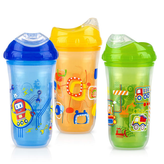 Nuby - Insulated Cool Sipper, Boys - 3 pk.