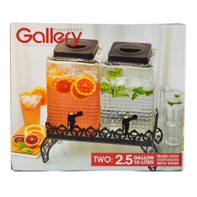 DBLE DRINK DISPENSER 10L GLASS Sam's Club