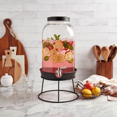 Mason Craft & More 2.9 Gallon Glass Drink Dispenser with Metal