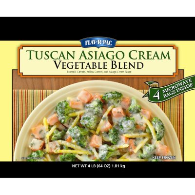 Flav-R-Pac Tuscan Asiago Cream Vegetables - 1 lb. bags - 4 pk. - Sam's Club