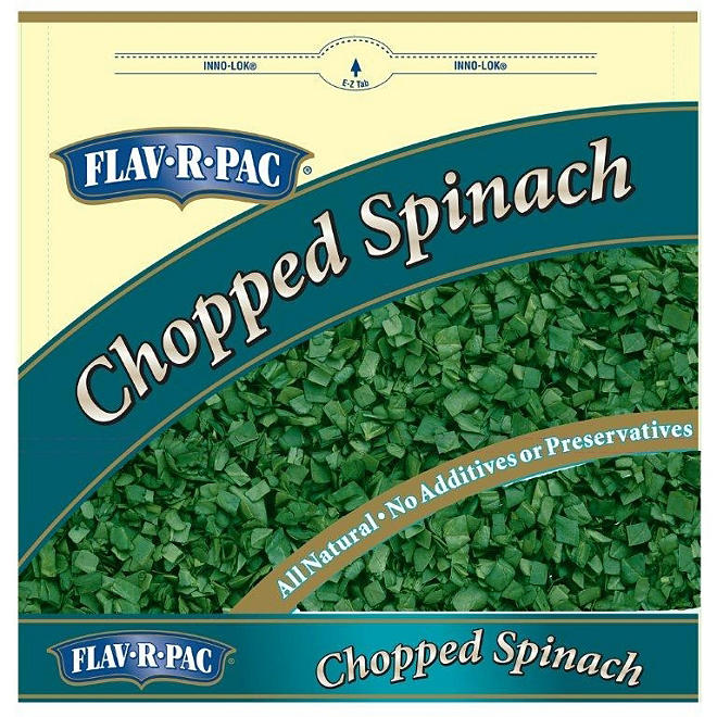 Flav-R-Pac Chopped Spinach - 4 lbs.