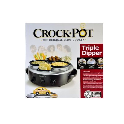 Crockpot Trio 16oz Little Triple Dipper Slow Cooker SCRMTD307-DK -  Shopping.com