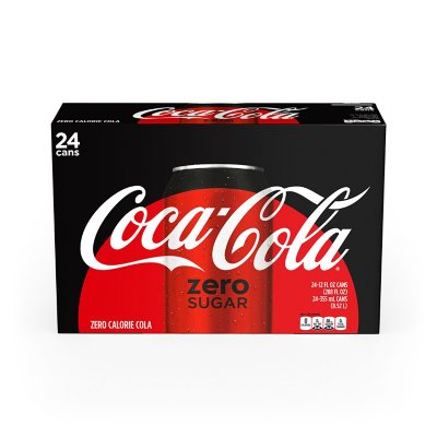 Pepsi Zero Sugar Cola Soda Pop, 12oz Cans (24 Pack)
