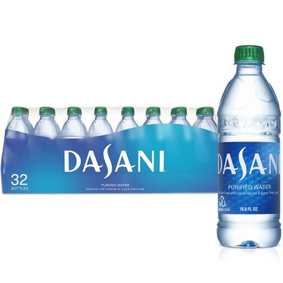 DASANI Purified Enhanced Mineral Water, 16.9 fl oz, 32 Count