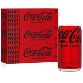Coca-Cola Zero Sugar Mini Cans 7.5 fl. oz., 30 pk.