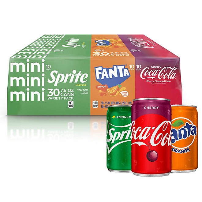 Coca-Cola Flavors Mini Cans Variety Pack 7.5 fl. oz., 30 pk.