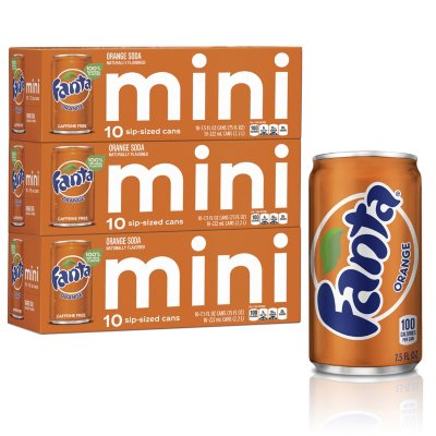 Fanta Orange Mini Cans (7.5oz / 30pk) - Sam's Club