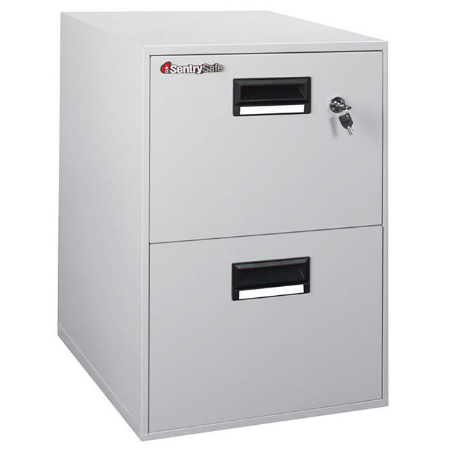 SentrySafe Two-Drawer Fire Safe File Cabinet, Gray