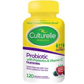 Culturelle Probiotic Prebiotic & Vitamin C Gummies, 120 ct.