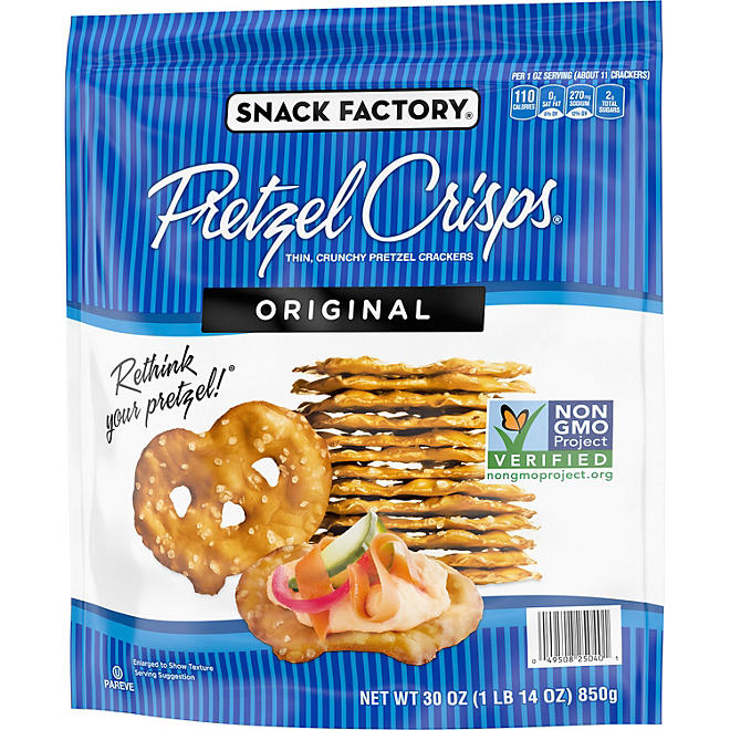 Snack Factory Pretzel Crisps Original 30 oz.