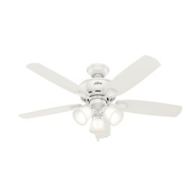 Hunter 48 inch Belfield Noble Bronze Ceiling Fan with LED Light Kit and Pull Chain
