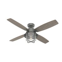 Hunter 52"h Port Royale Damp Rated Ceiling Fan with LED Light and Remote	