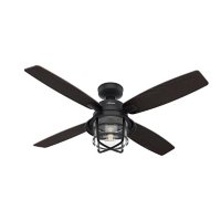 Hunter 52"h Port Royale Damp Rated Ceiling Fan with LED Light and Remote	