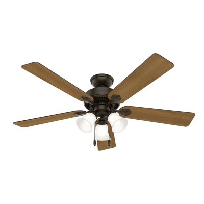 Photos - Fan Hunter 52' Swanson Indoor Ceiling  with LED 3 Light and Pull Chain - New Bronze:- Bronze 50887 